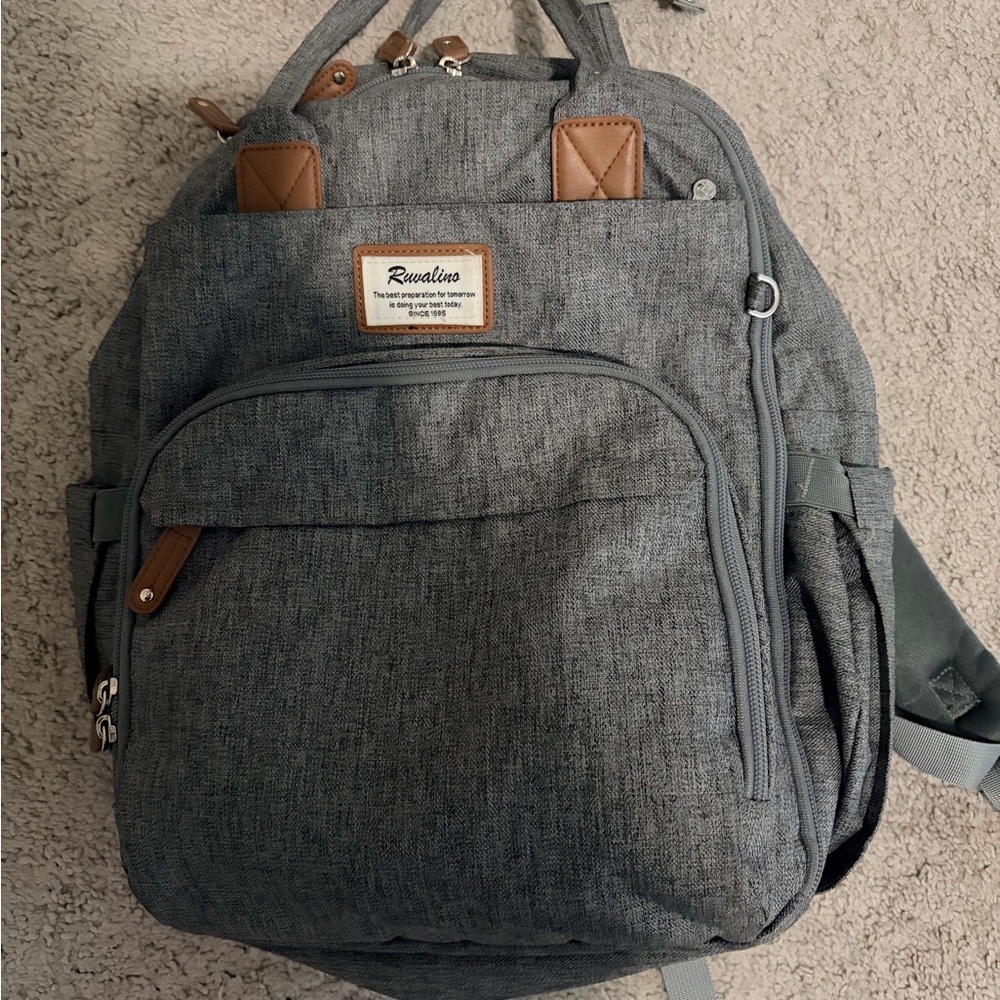 Gray Baby Bag Backpack
